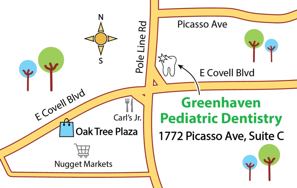 Greenhaven Pediatric Dentistry Map - Davis, Ca Location